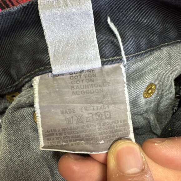 VTG Diesel Jeans Mens 36; Fit 33x32 Grey Black Straight Leg Button Fly Italy - Picture 9 of 14
